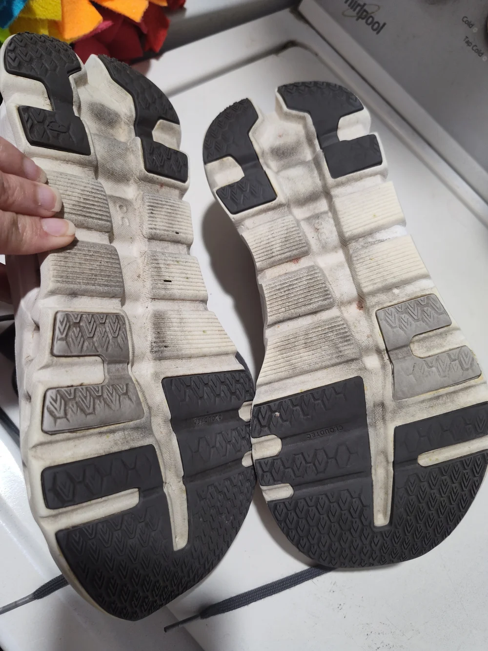 On Running Gray/White Athletic Running Shoes